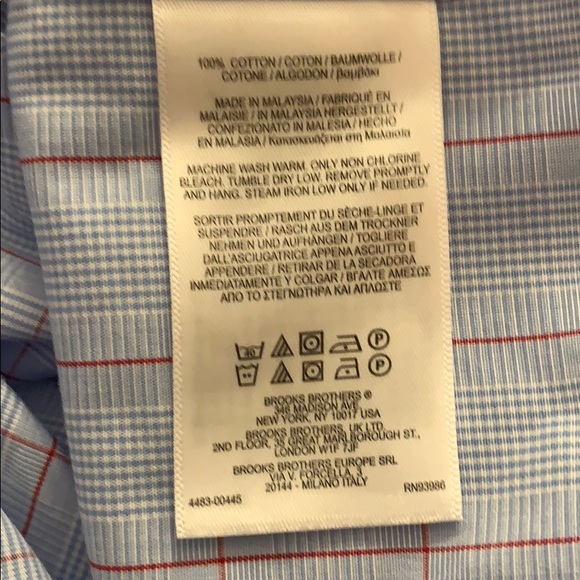 Brooks Brothers Non-Iron Broad Plaid Oxford Shirt - Picture 8 of 8